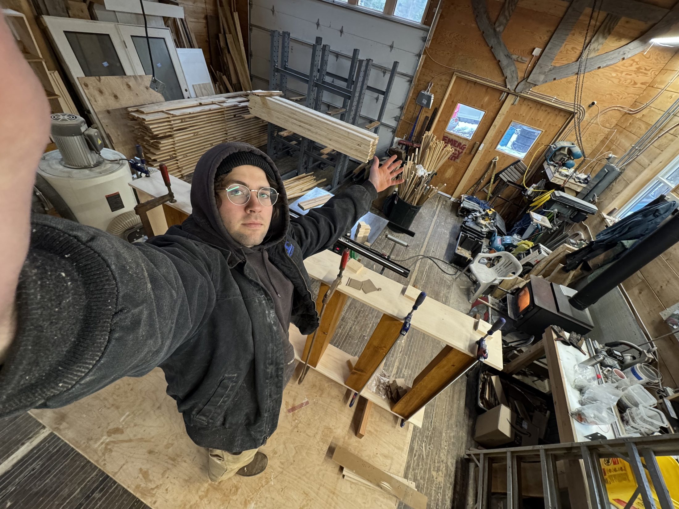 Mason Mutchnick in his Philadelphia workshop